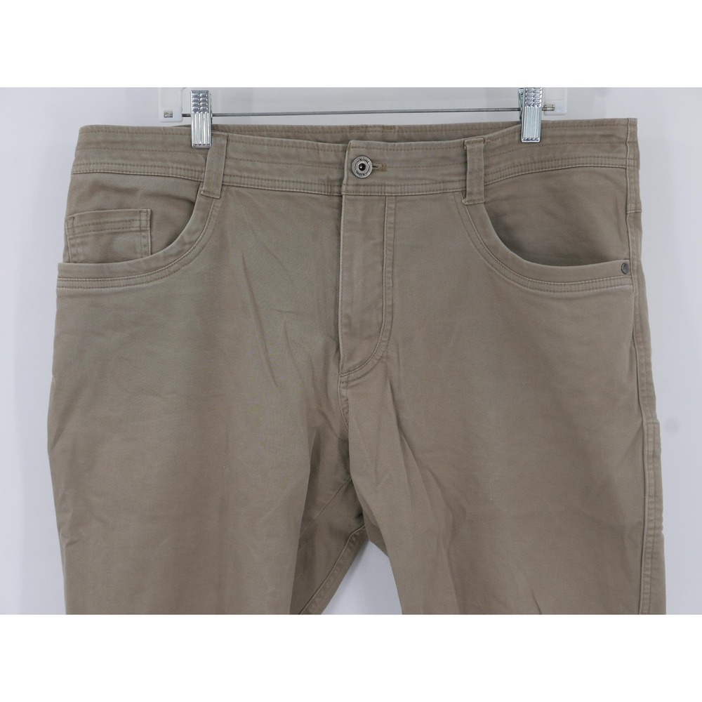 KÜHL Revolt Canvas Pants Beige Stretch 5-Pocket Khaki Hiking Men's 38x32 5189